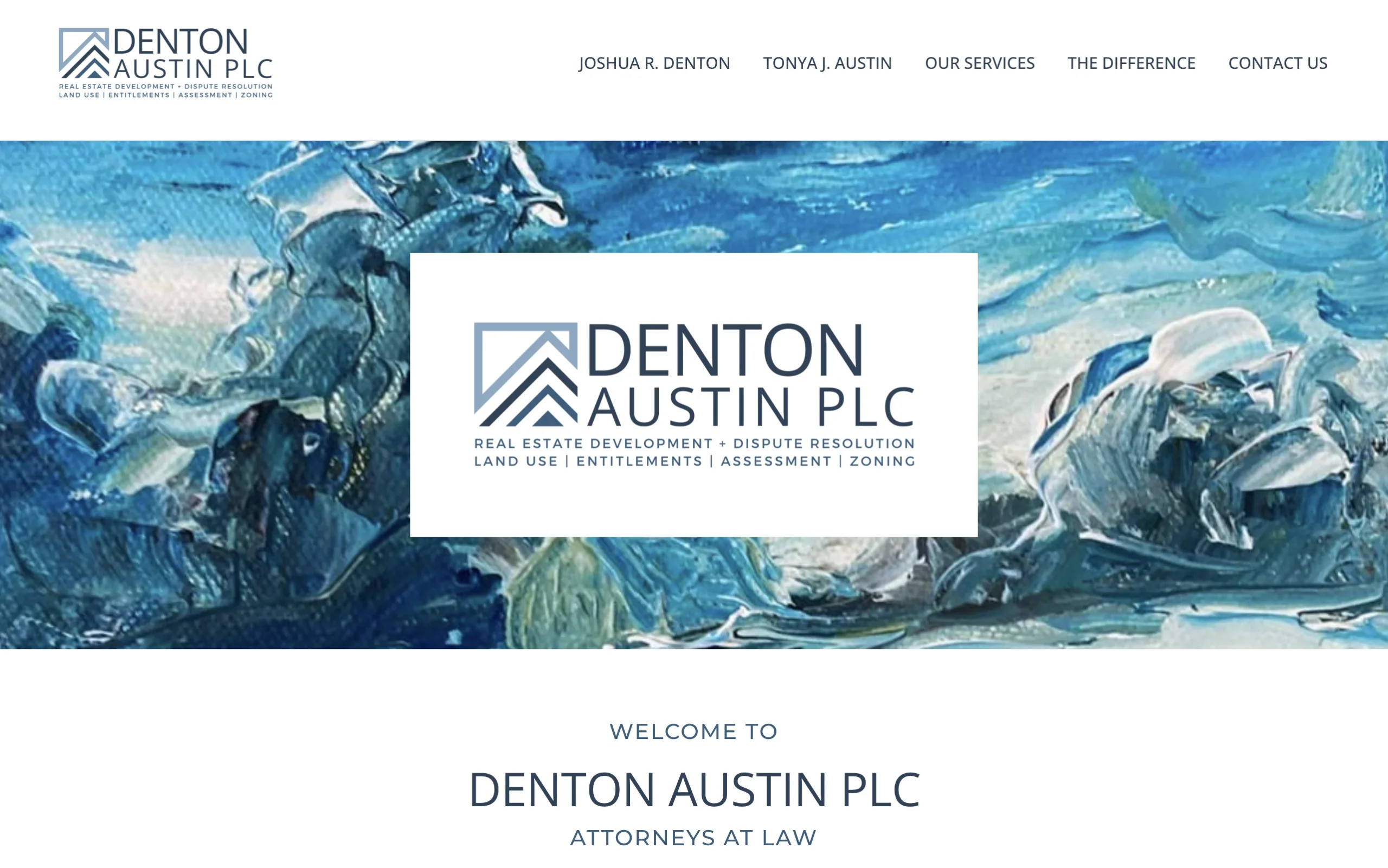 Denton Austin PLC Law firm website design and WordPress development