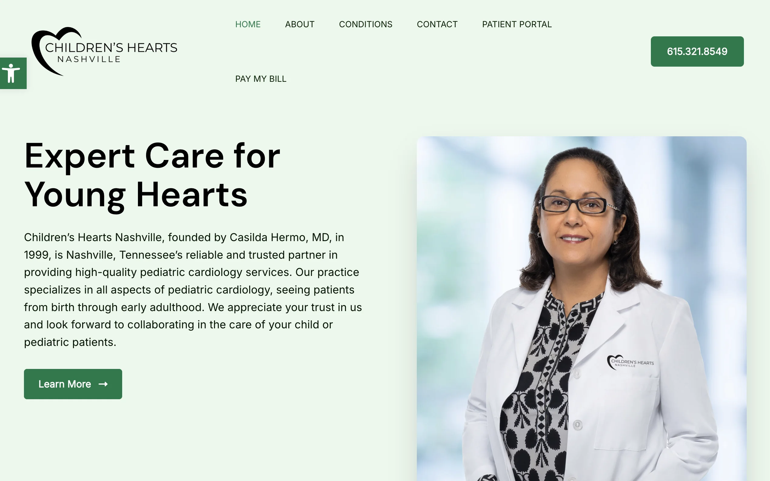 Children's Hearts Nashville pediatric cardiology website development