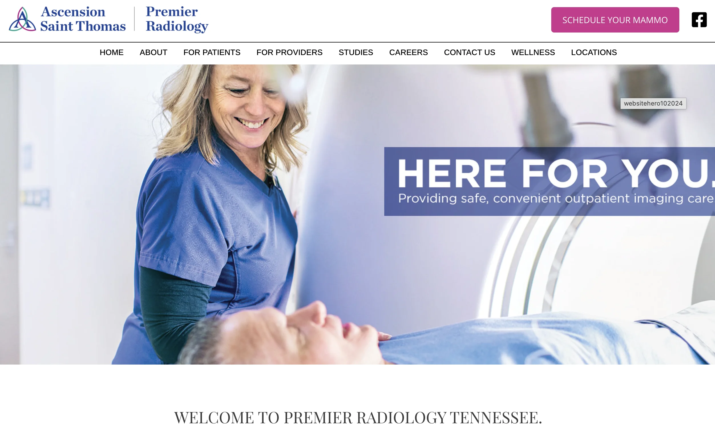 Premier Radiology medical practice website development