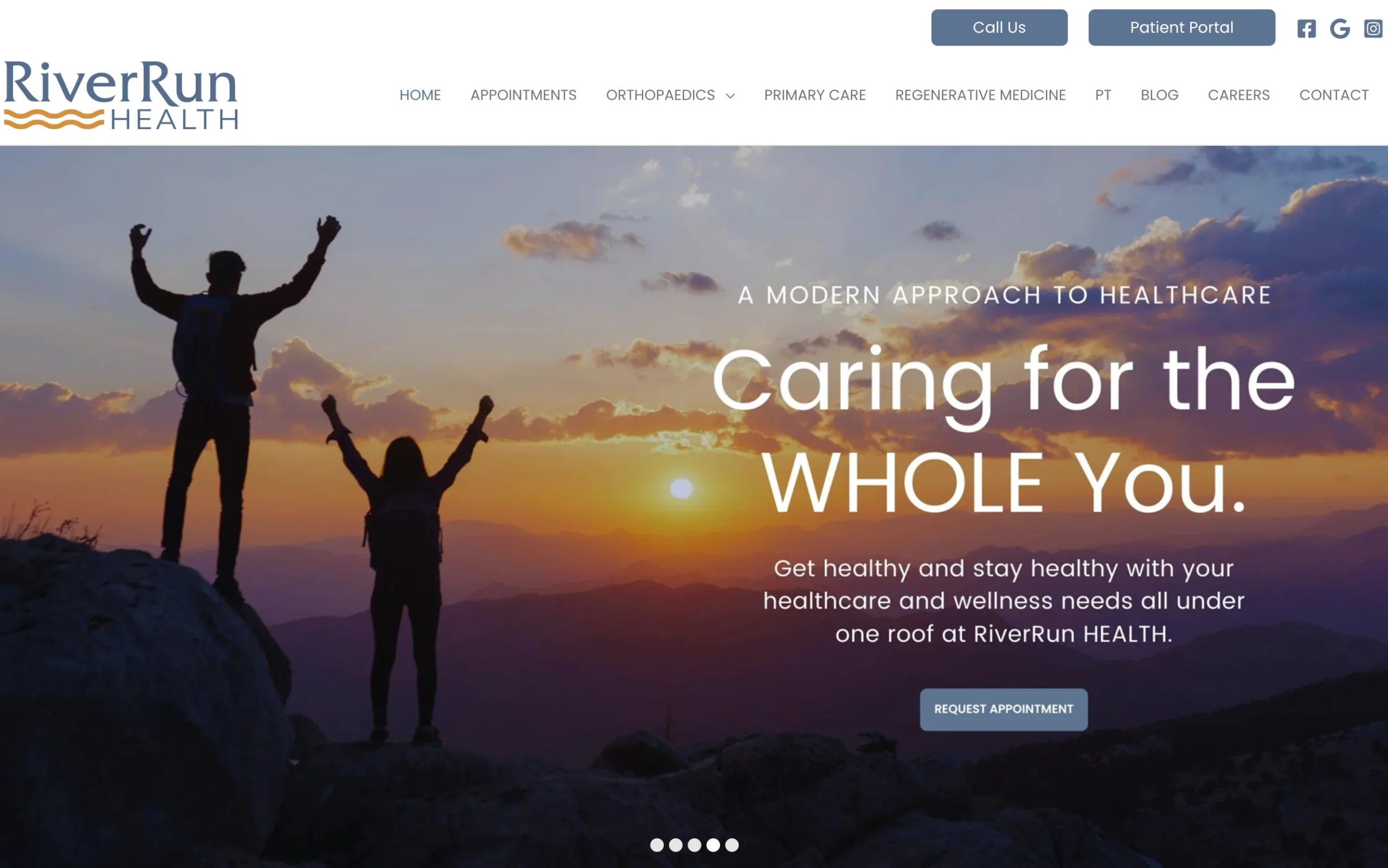 River Run Health multi-specialty medical website implementation