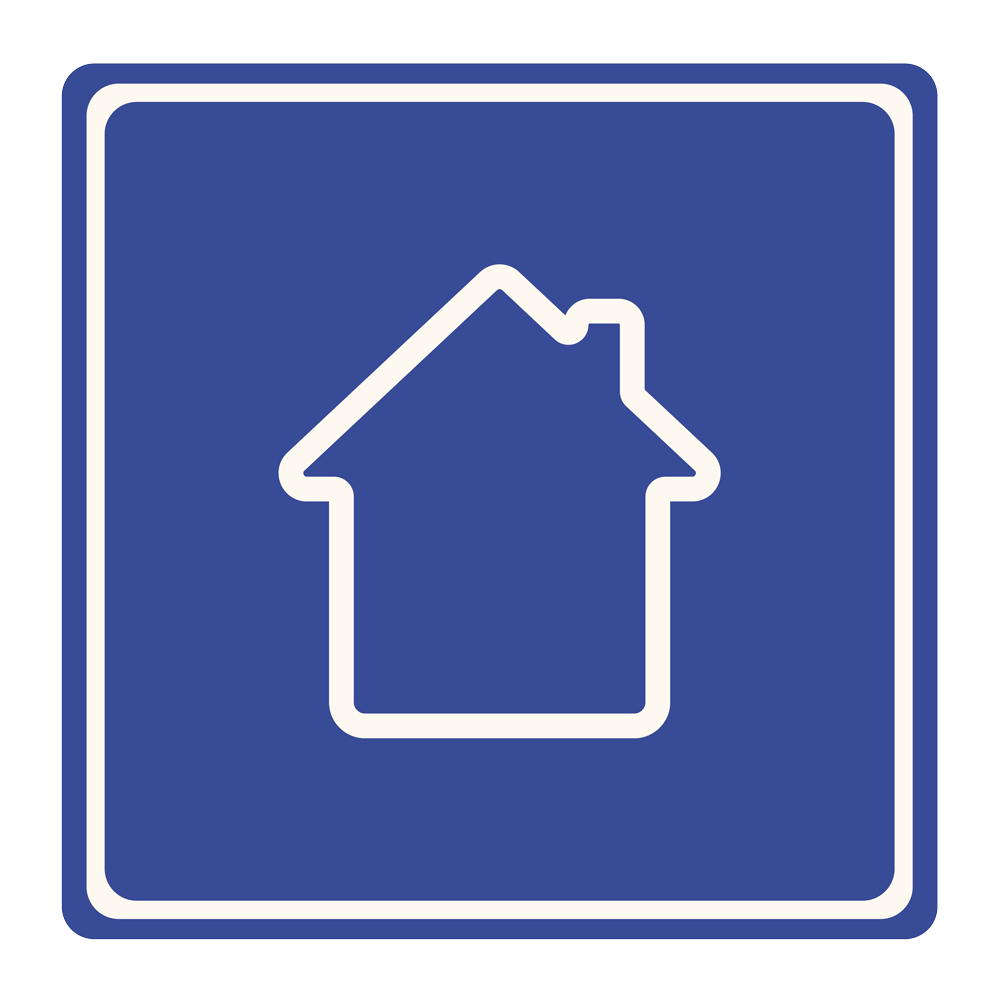 Icon of a home, representing website hosting offered by Pratt Web Solutions