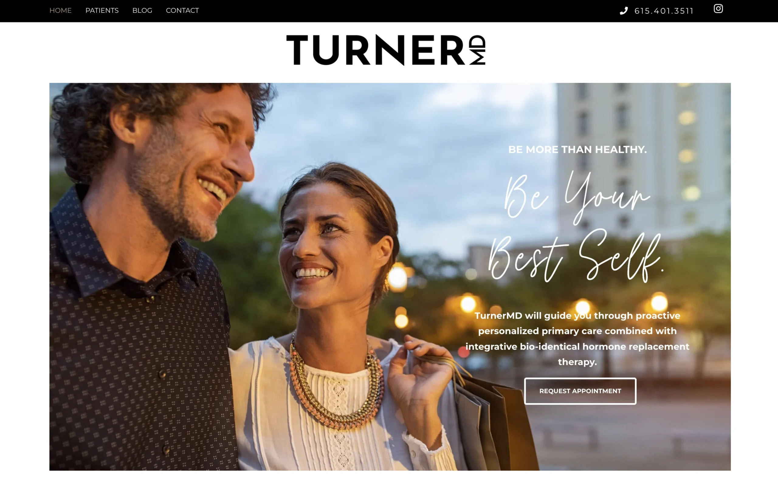 Physician practice website development for TurnerMD
