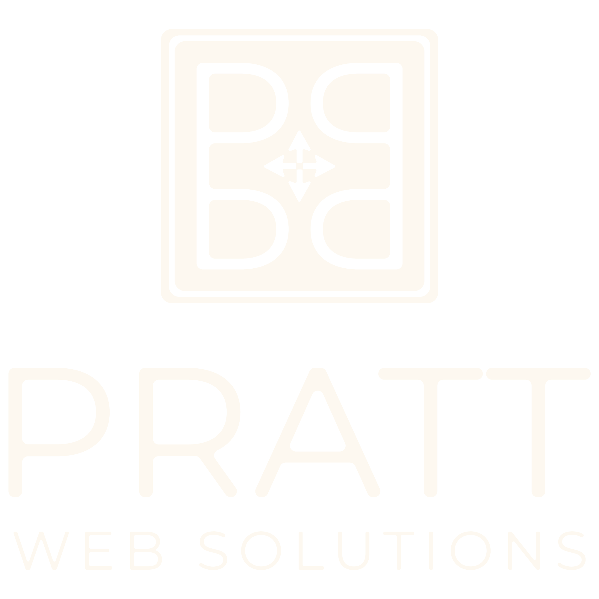 Stacked logo for Pratt Web Solutions